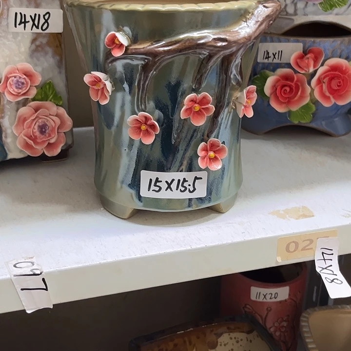紫砂花盆粗陶材质多肉花盆