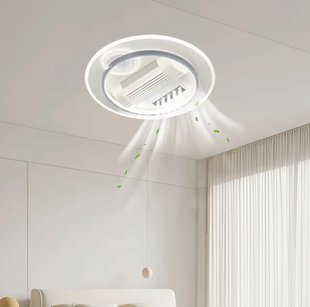 可遥控无叶风扇灯家用护眼吸顶灯卧室客厅灯餐厅创意网红6191小