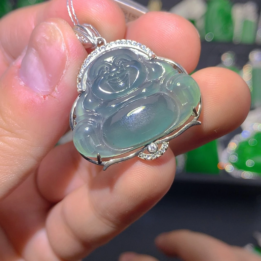 【闪购商品】翡翠吊坠(不含链)银S925镶嵌