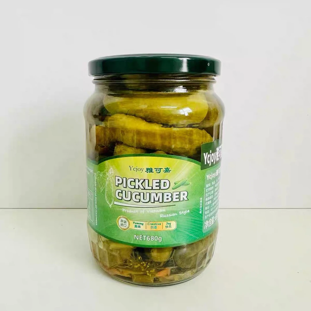 雅可嘉俄式酸黄瓜奶酪芥末小泡菜咸菜下饭酱腌菜汉堡西餐烤肉配料