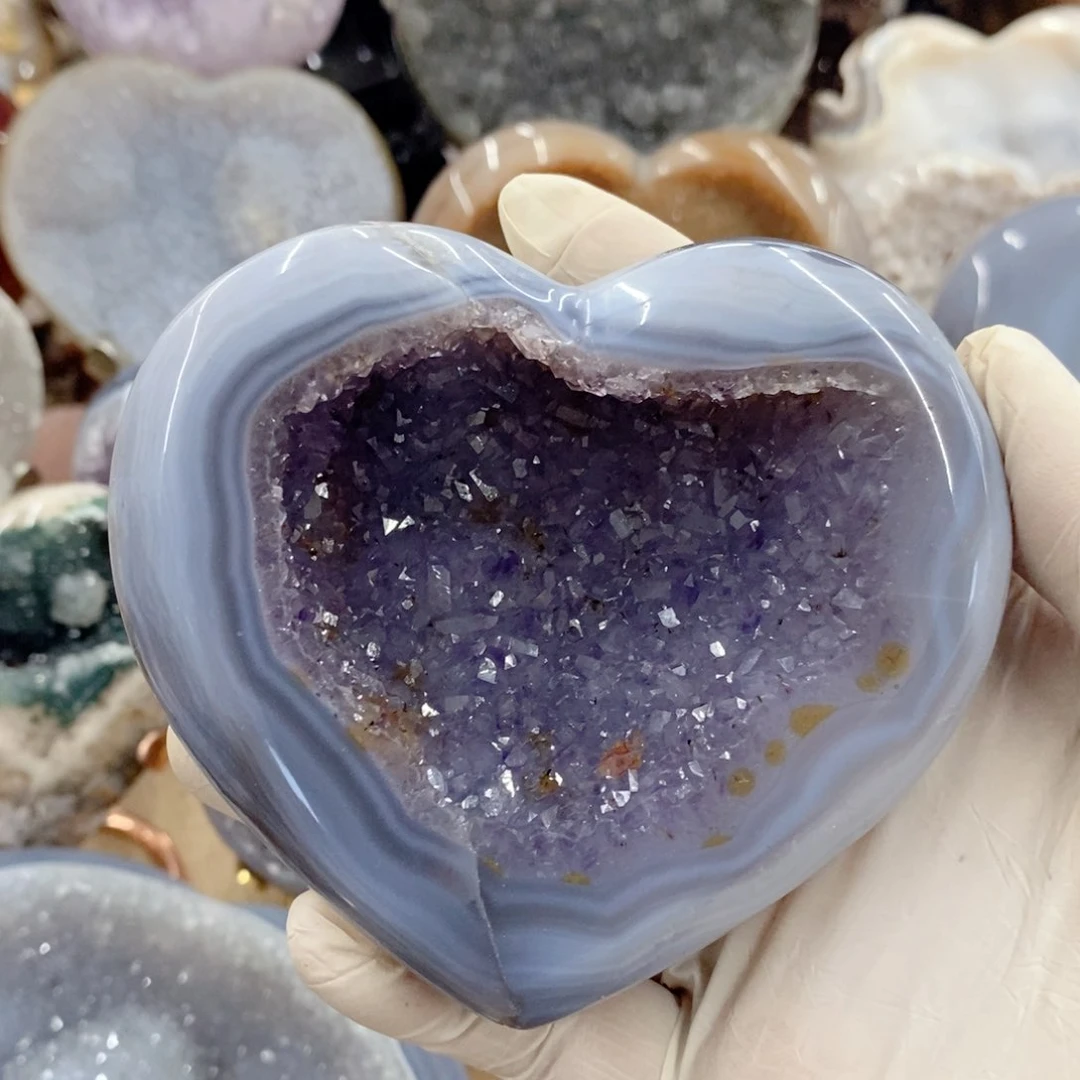 水晶天然水晶摆件爱心未镶嵌