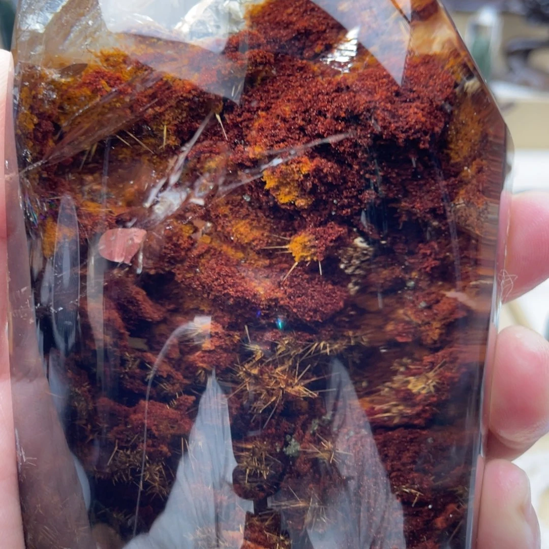 E***4颈饰水晶未镶嵌红幽灵摆件定制款
