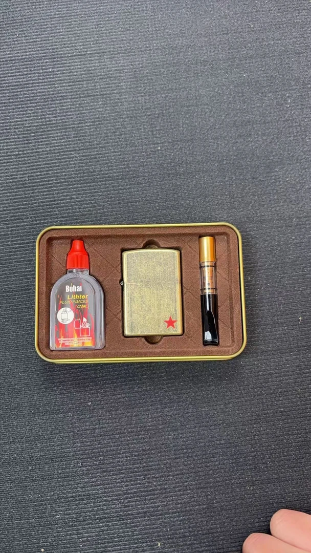 爆款古铜五角星套装礼盒煤油打火机A