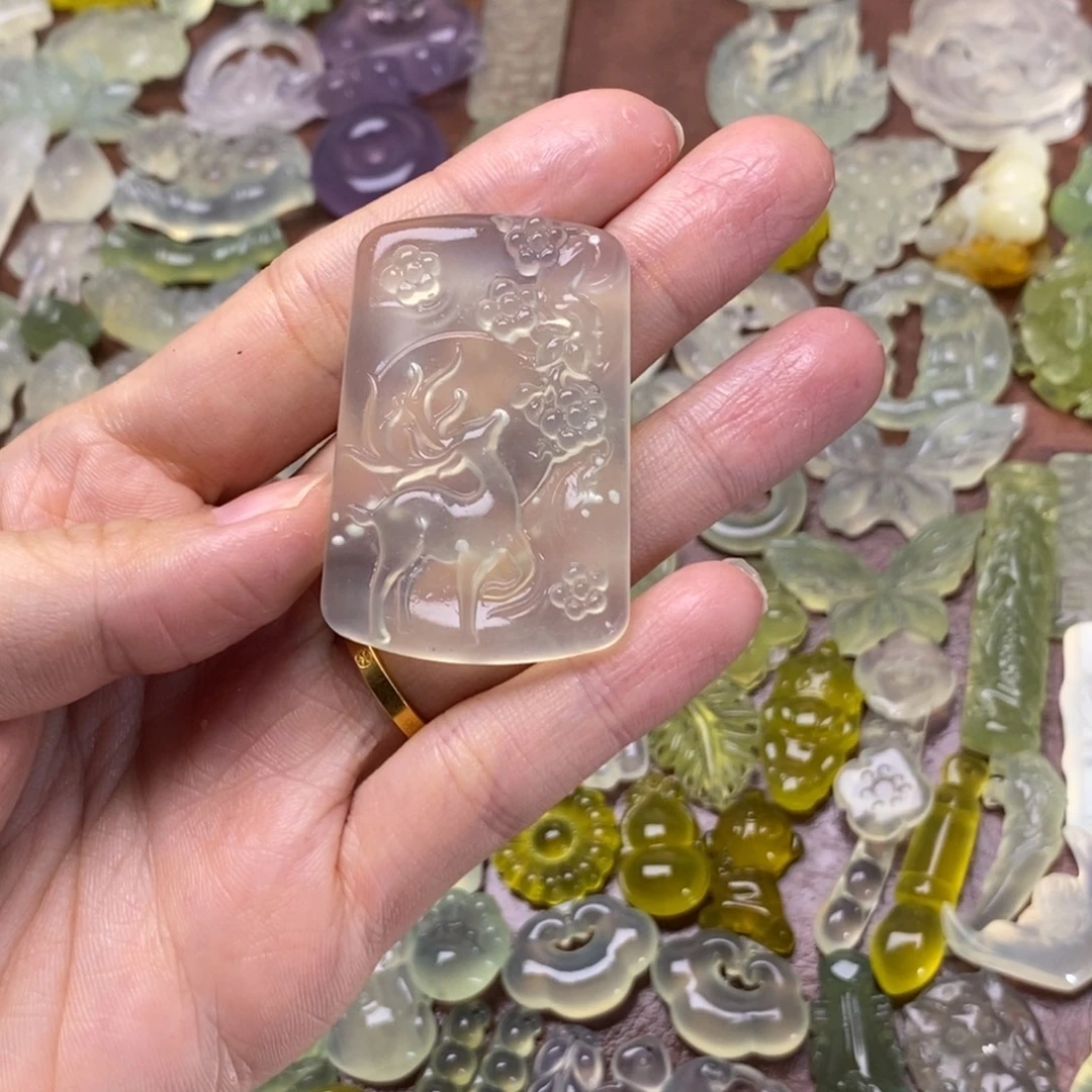 蛇纹石玉合金项链