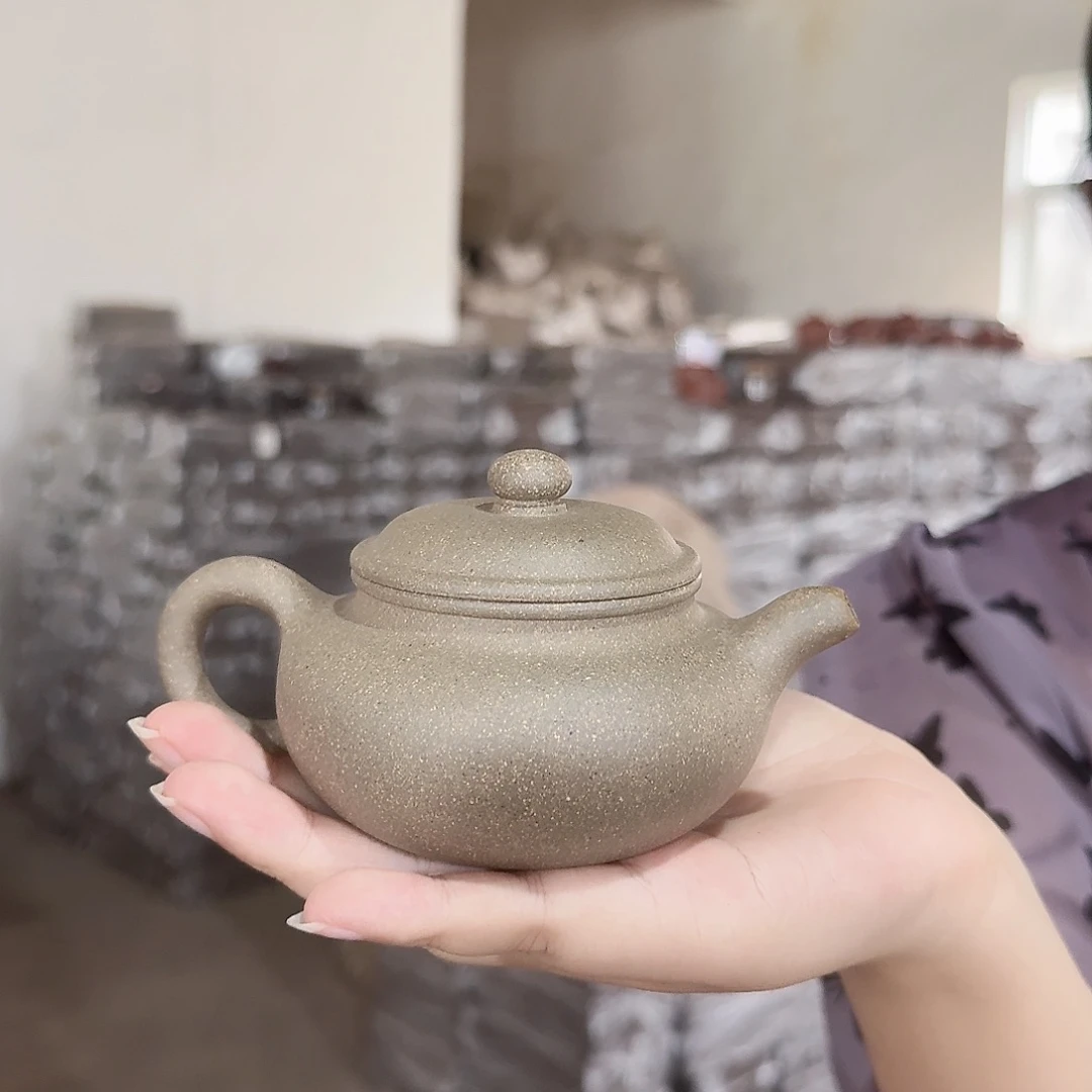 紫砂茶壶宜兴原矿紫砂蟹壳青