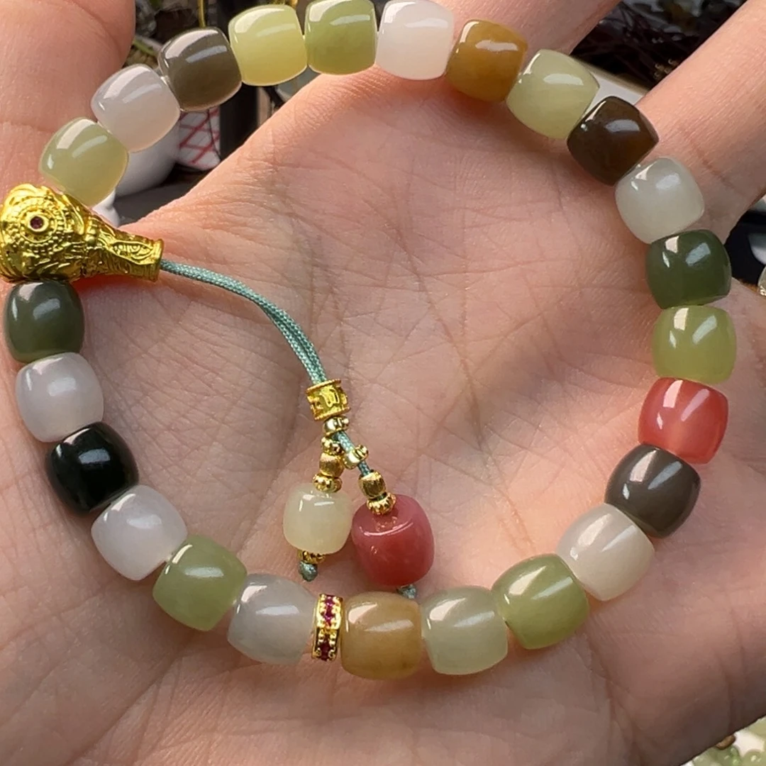 园****和田玉（糖玉）未镶嵌手链