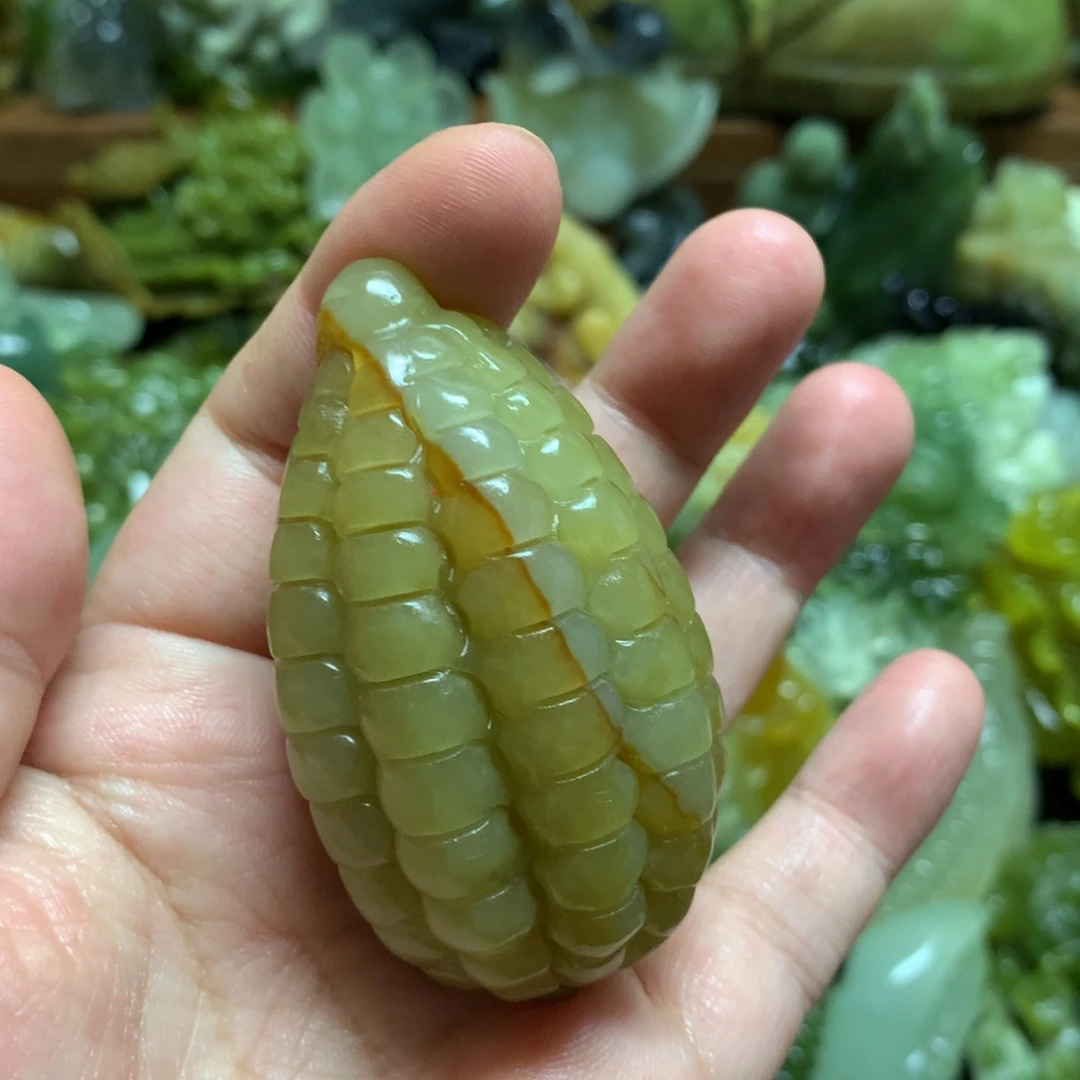 未镶嵌岫玉手把手把