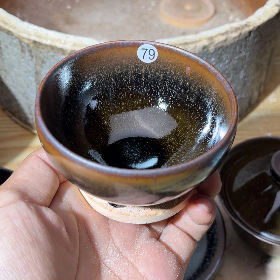 茶盏义兴龙窑柴烧微瑕