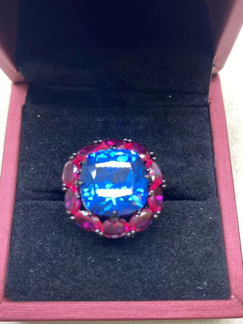 戒指 【米米甄选 高端大气】蓝色戒指 D-2580