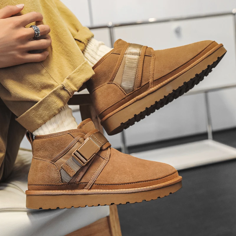 CATIA SELI雪地靴男冬季加绒加厚东北棉鞋保暖情侣面包鞋抗寒棉靴