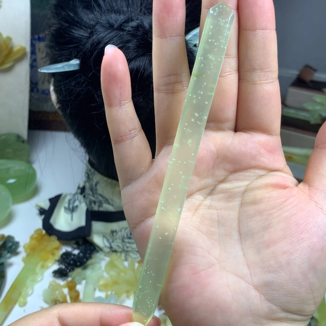 未镶嵌蛇纹石玉发簪