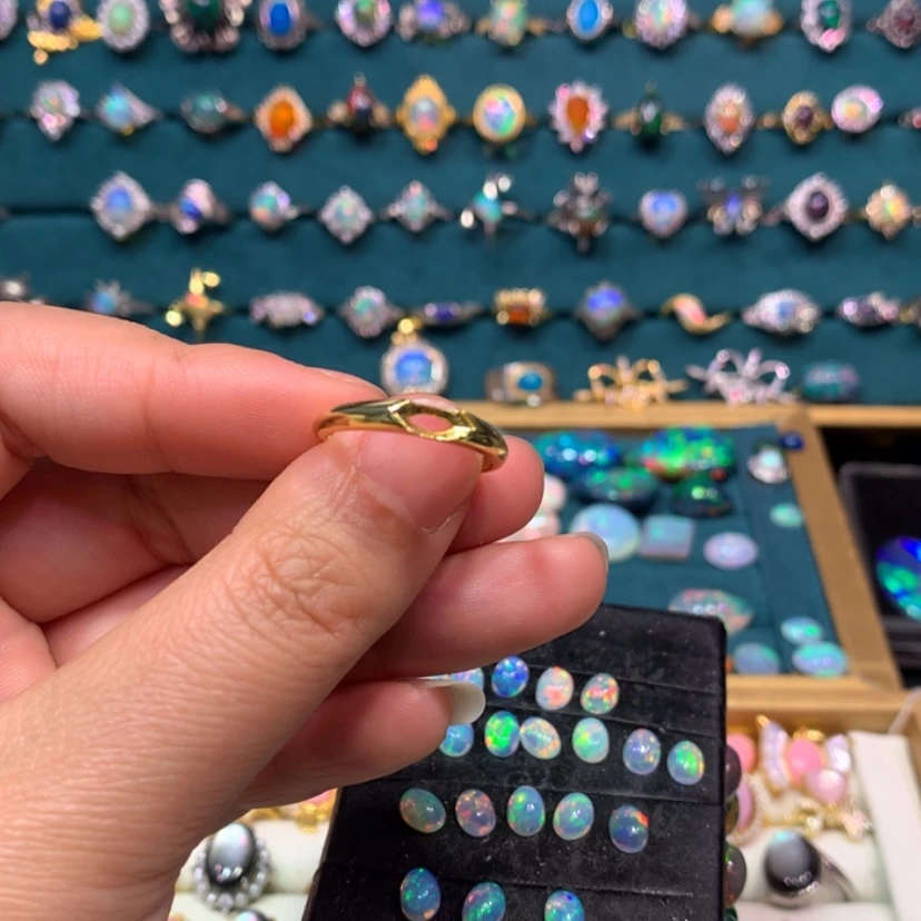 【闪购商品】欧泊银S925镶嵌戒指款式小*