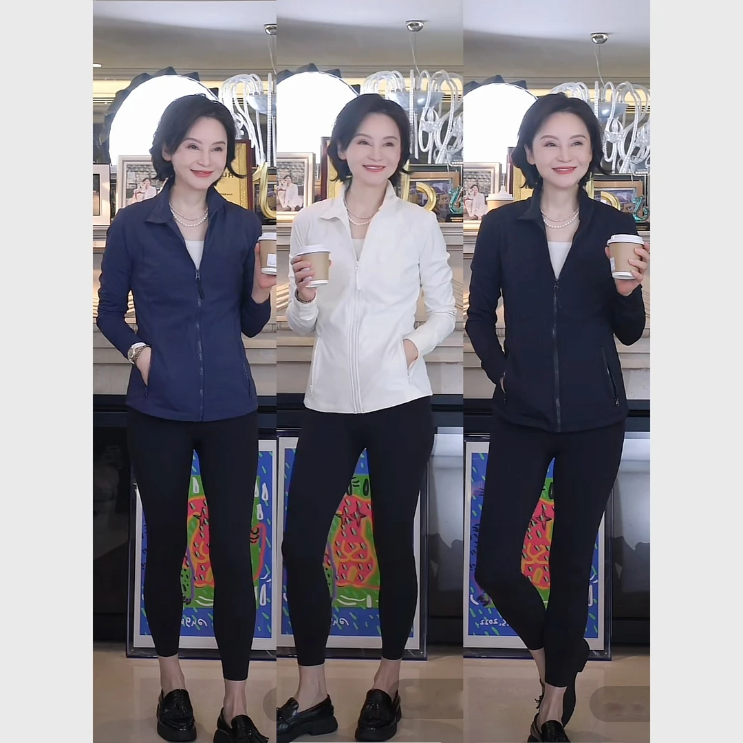 我是摩羯户外lulu美国进口杜邦莱卡意大利消光尼龙拉链运动外套