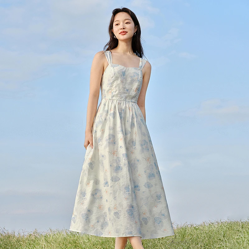 【夏季连衣裙清仓集合】茵曼夏季法式时尚宽松显瘦连衣裙合集2
