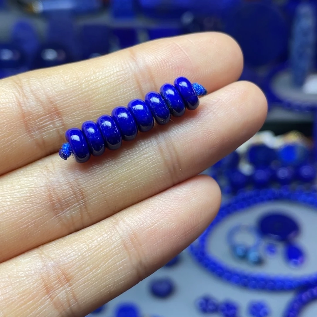 青金石未镶嵌7mm隔片配饰