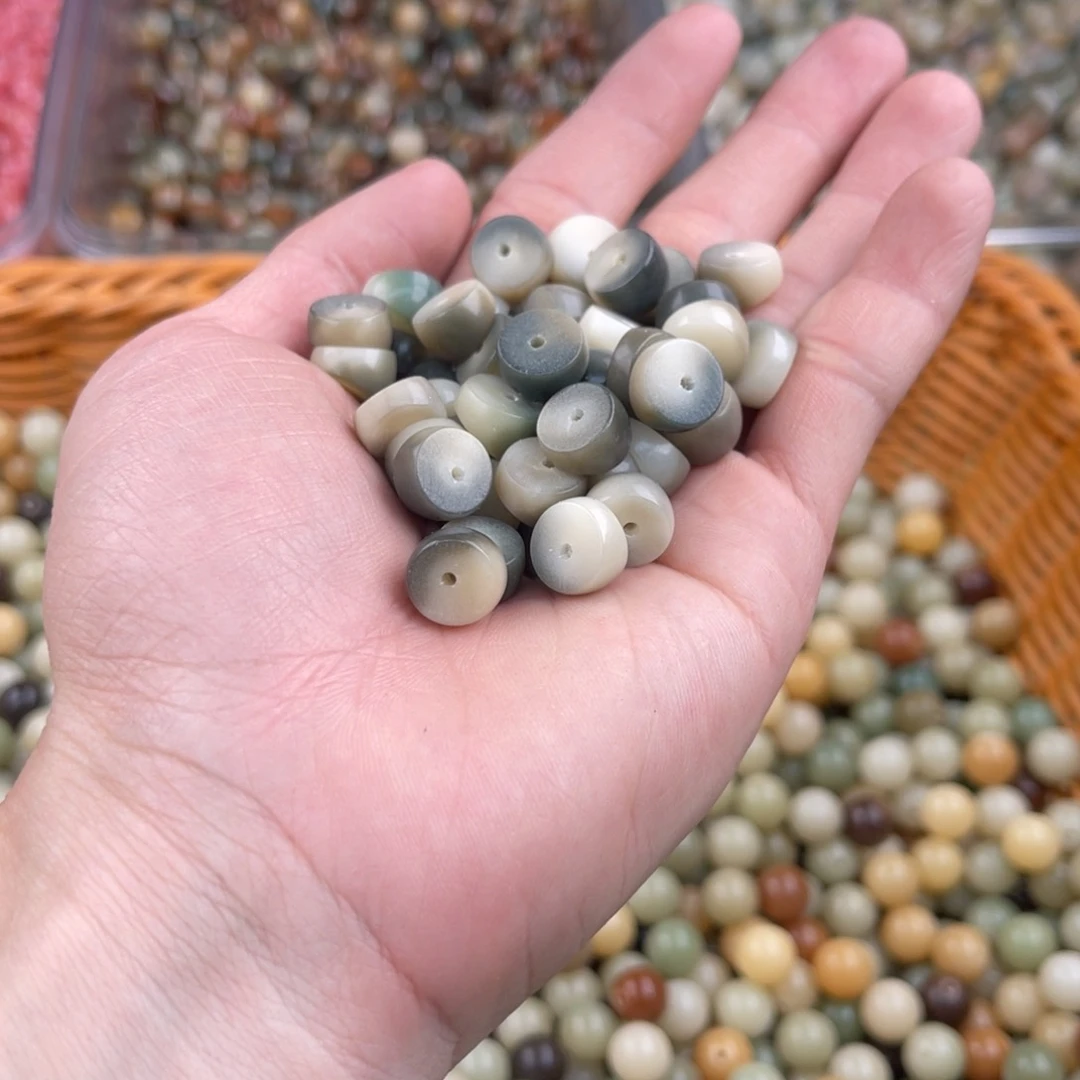 白玉菩提吊坠z 大肠11mm/100颗 微瑕不售后