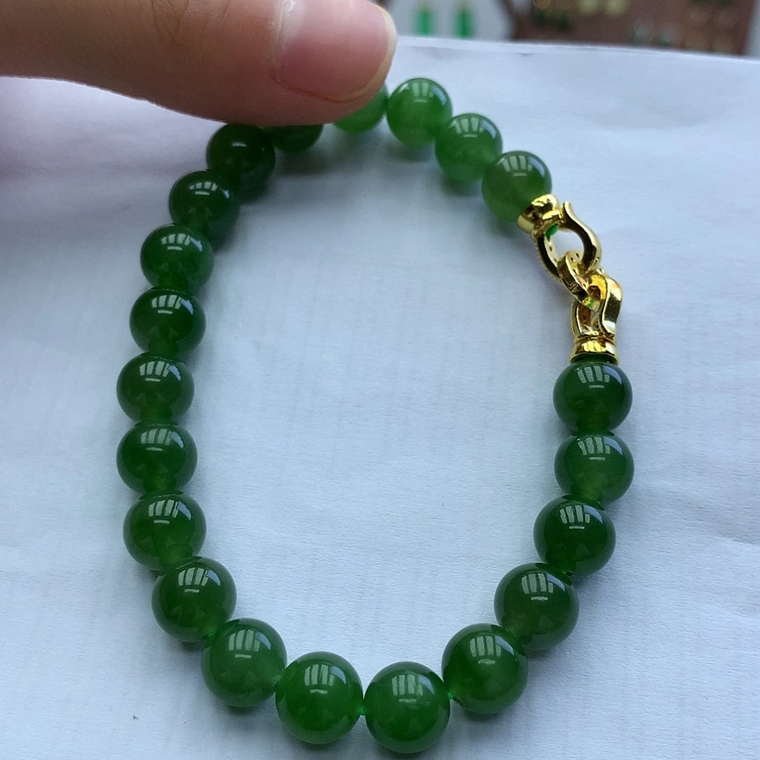 手链未镶嵌和田玉（碧玉）