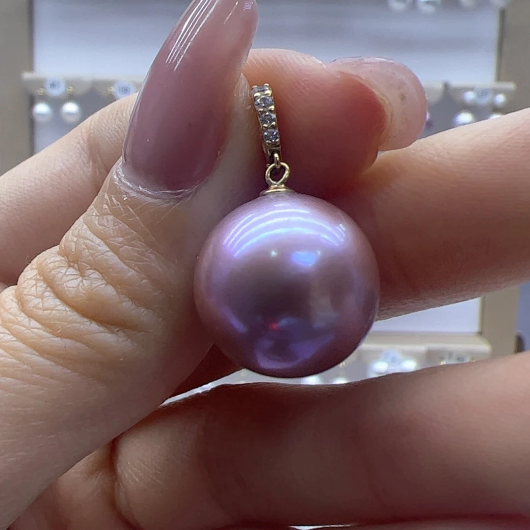 淡水珍珠颈饰18K金镶嵌