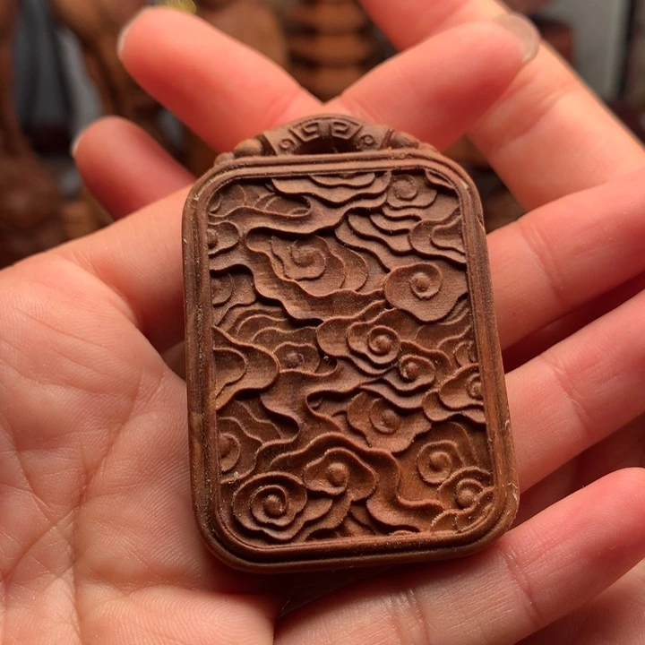 檀香木无事牌老山檀香祥云