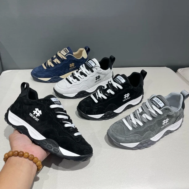 2025秋季新款低帮系带防滑耐磨休闲阿甘鞋时尚男鞋