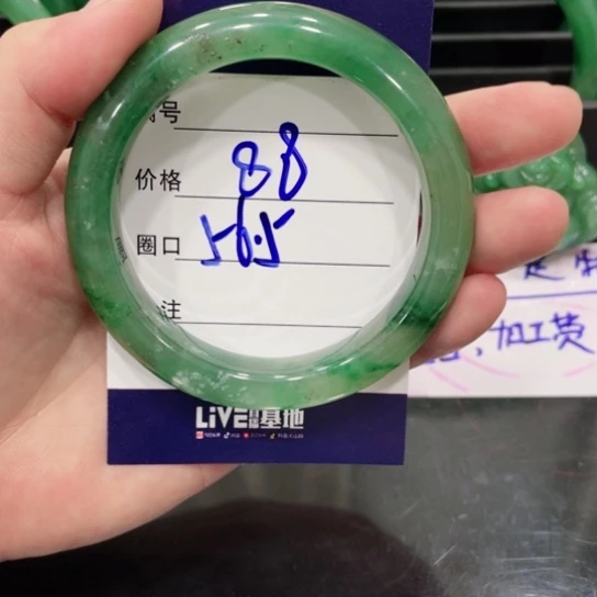 石英质玉（非洲翠）未镶嵌手镯