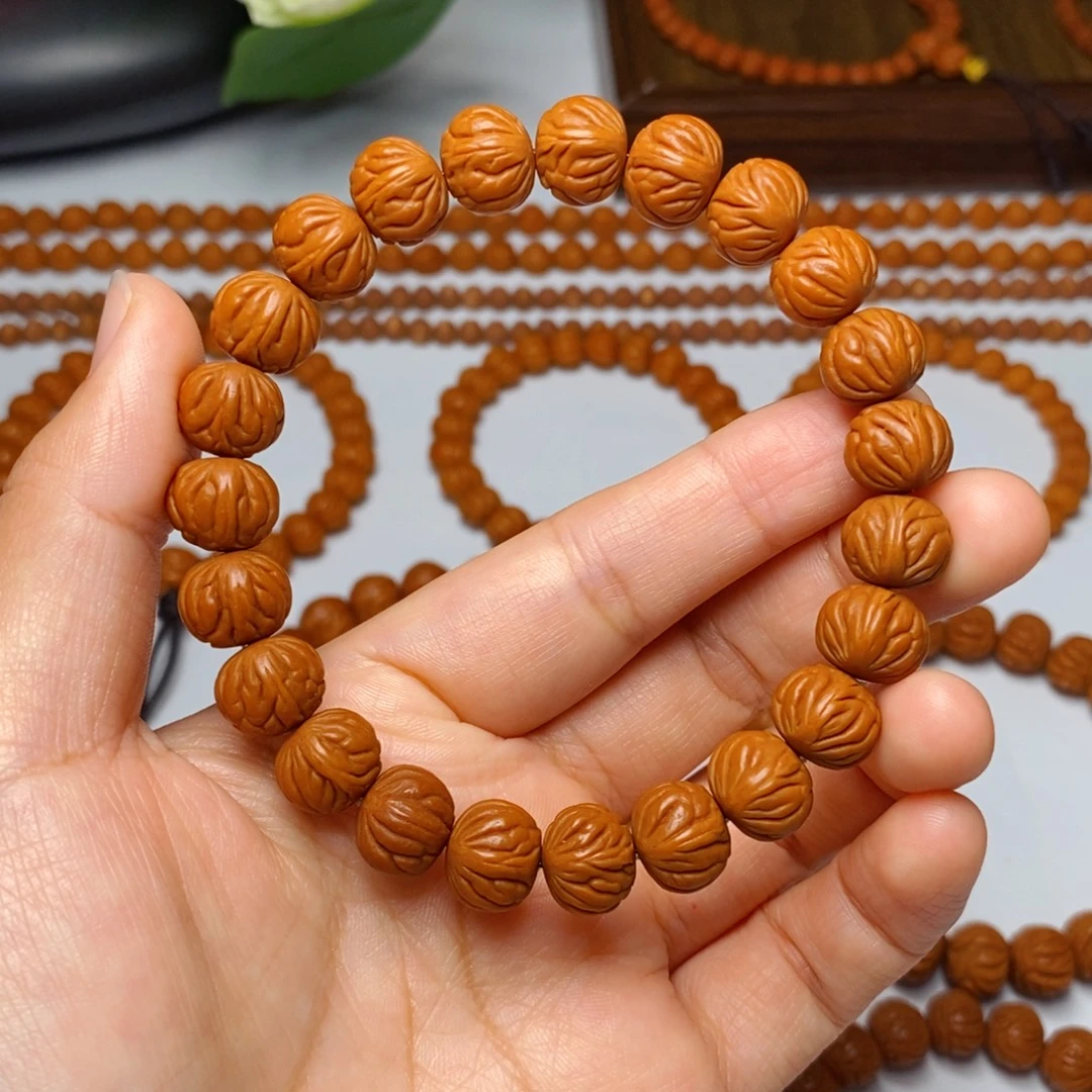 桃核手串11mm野生小笼包