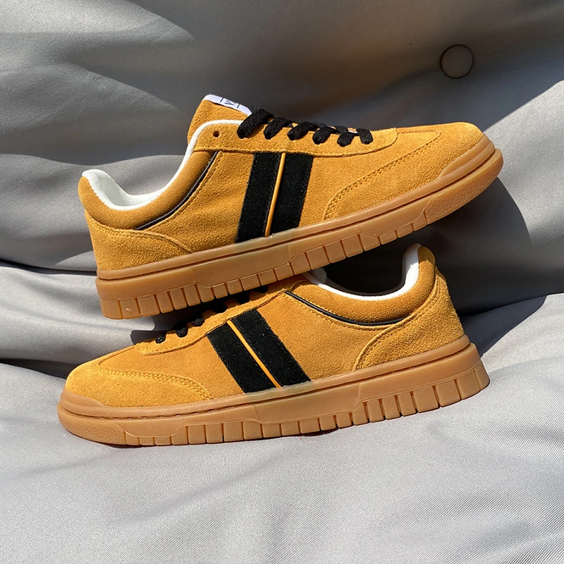 夏季透气男士阿甘鞋反毛皮复古潮鞋学生百搭休闲鞋港风情侣男鞋子