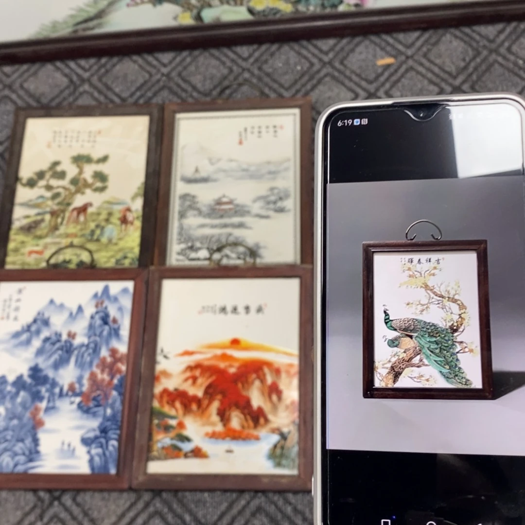 瓷片落****.37*28*5 景德镇瓷板画柴窑烧制