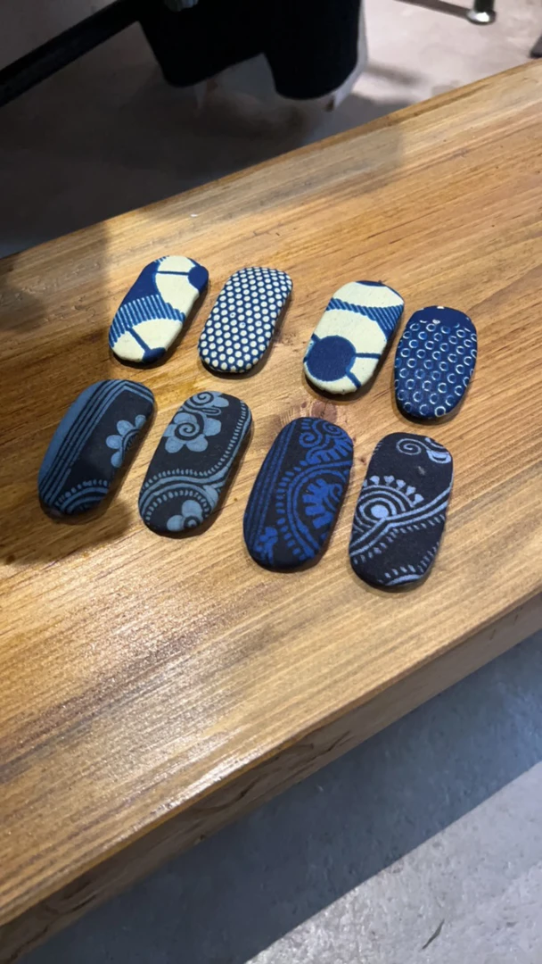 纯手工老蜡染发夹