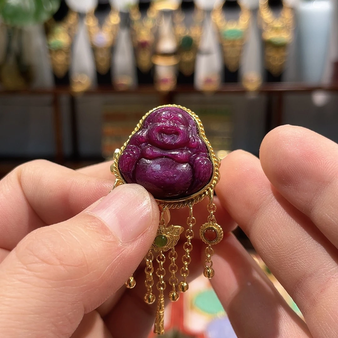 锦纶非金属戒指红宝