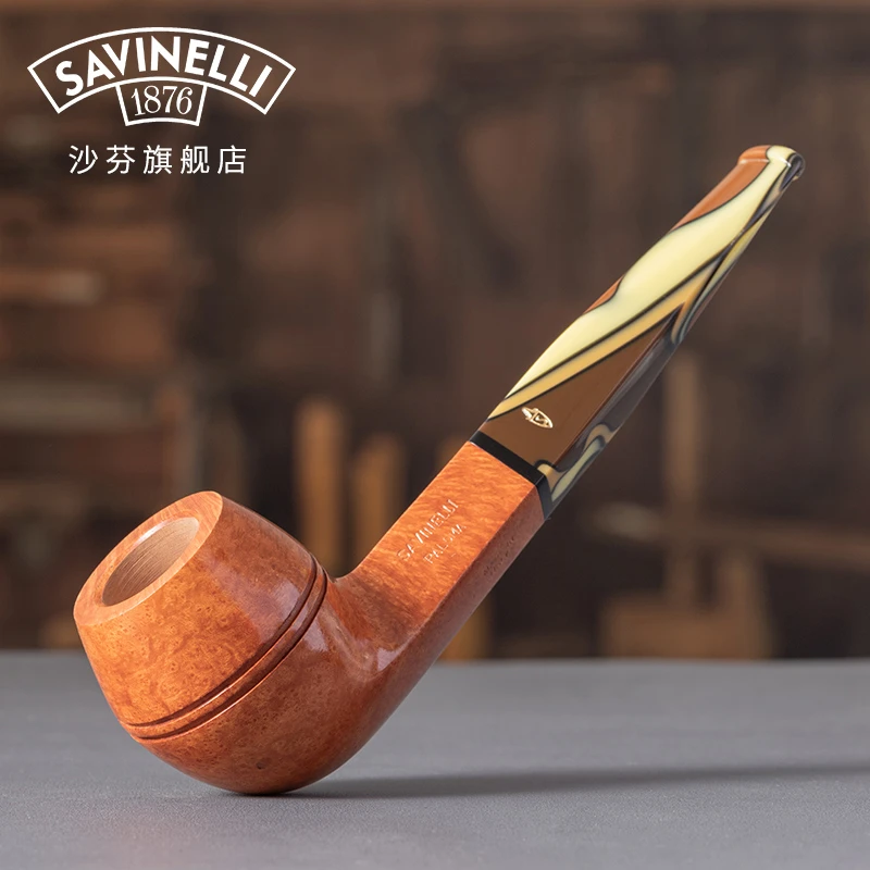 SAVINELLI/沙芬帕洛玛光面P427LMC传统石楠木烟斗510牛头斗型