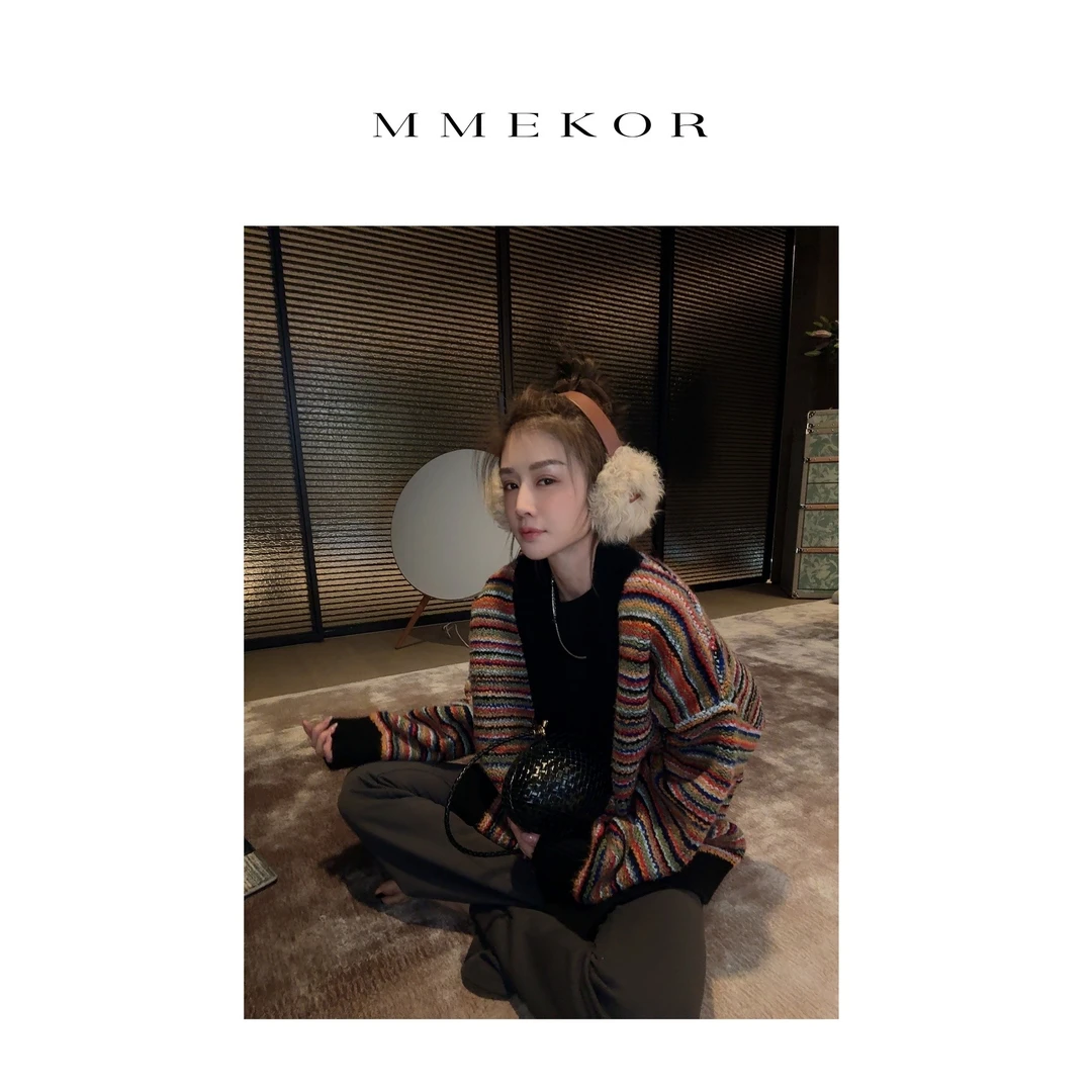 MMEKOR“彩虹乐园”毛衣 2025新款秋款摩登街头时髦上衣 30752