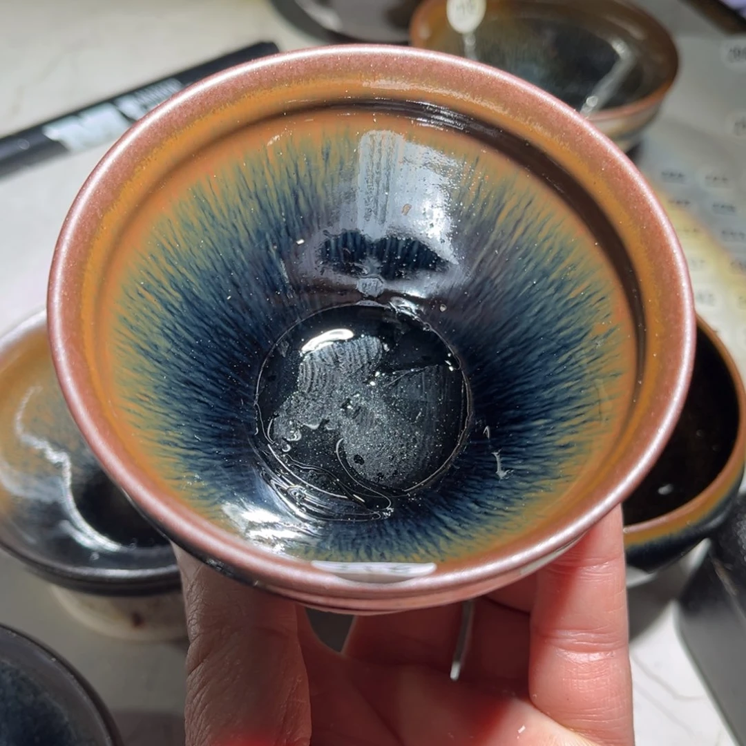 卢*伟顺阳里龙窑柴烧建盏矿石草木灰釉饼干盏