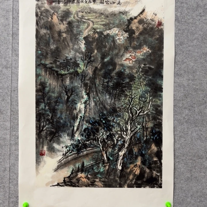 国画花鸟等图案为一体的