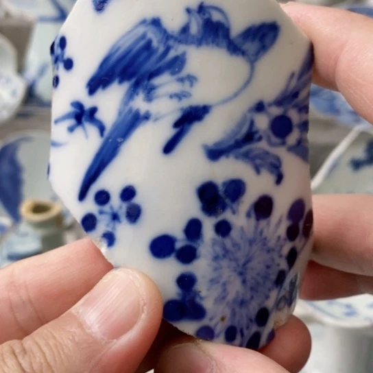 瓷片现代工艺品青花瓷片