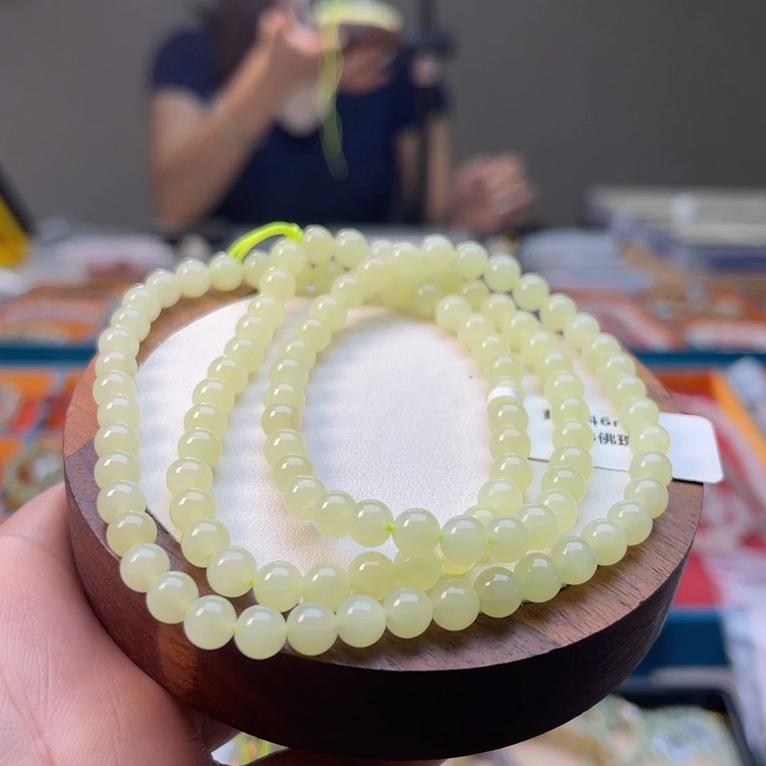 和田玉未镶嵌手串H22卡6