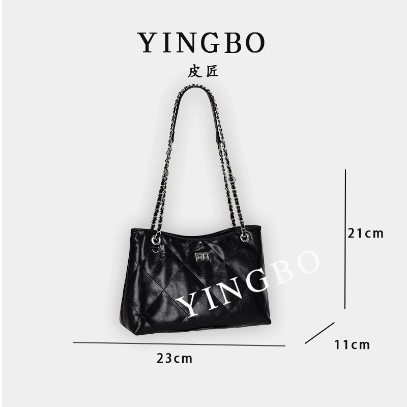 【英柏甄选】GQ-8873-黑色 然与纯小众设计感时尚单肩百搭女包