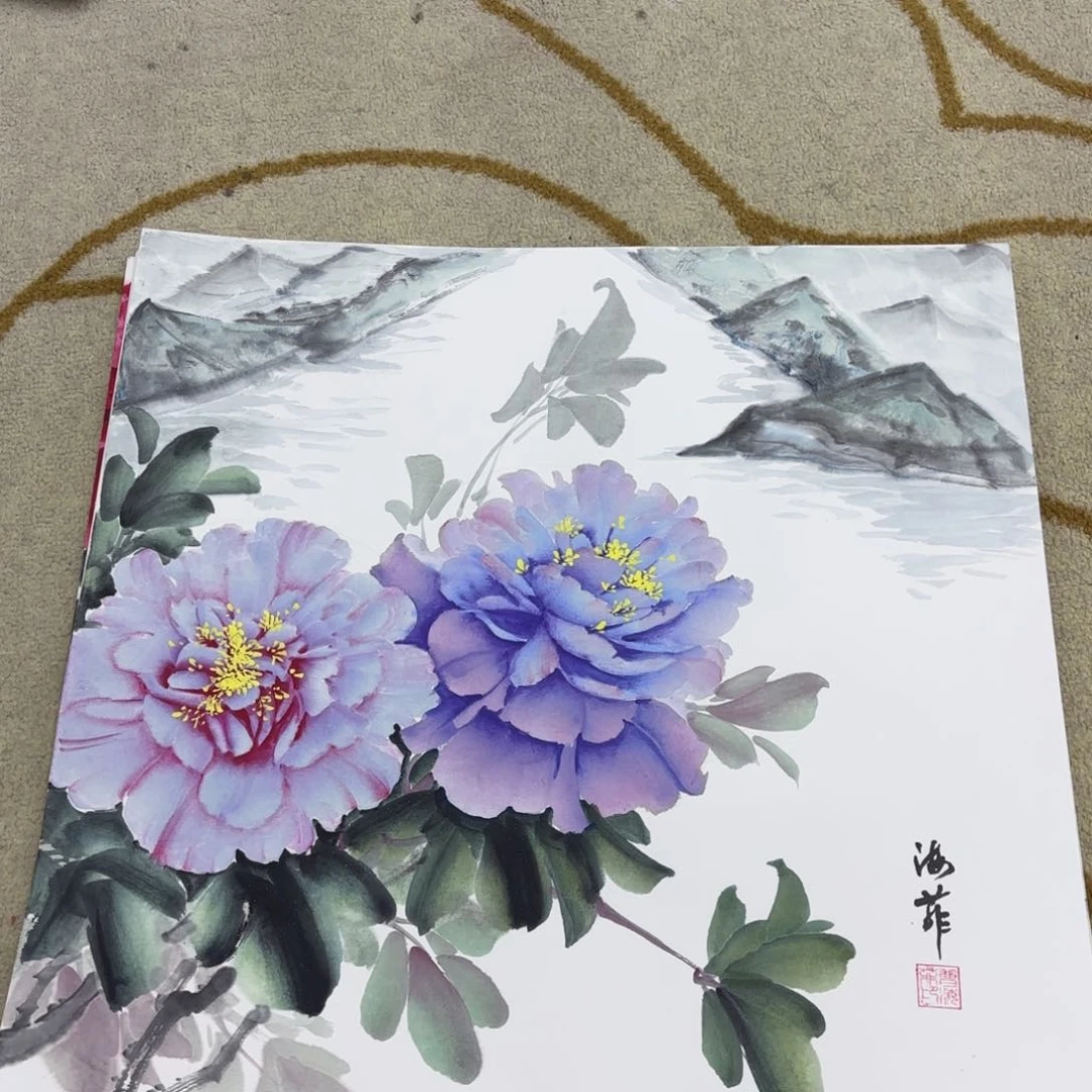 国画曹海飞斗方李欣主播