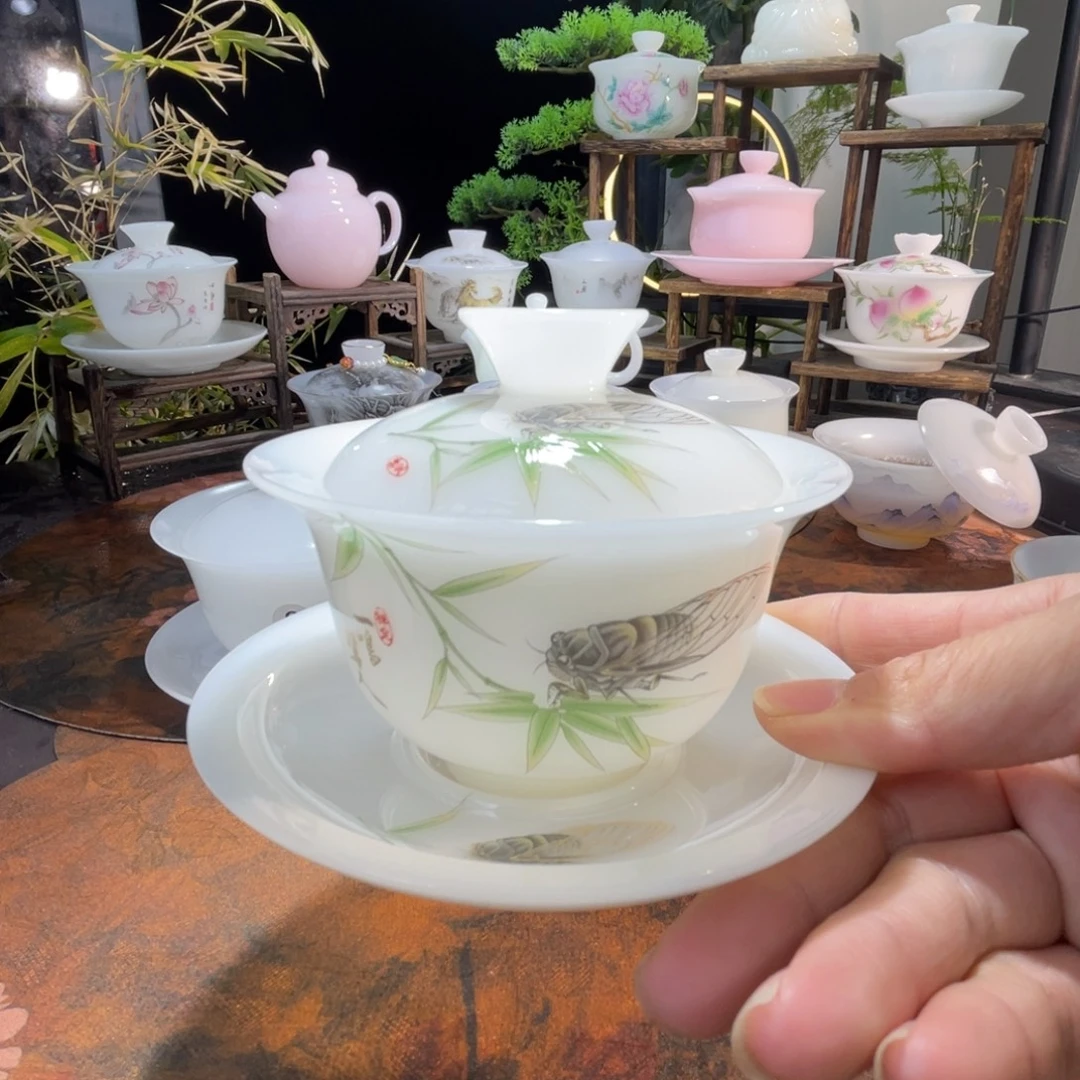 璞玉釉烧一鸣惊人三才元宝