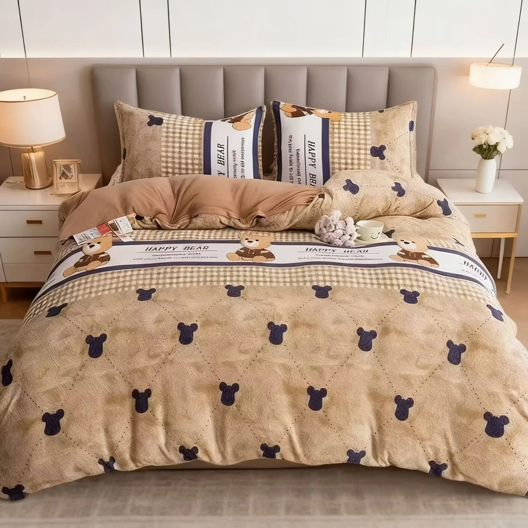 【试睡三十天】2025爆款牛奶绒被子轻奢舒适 饼干萌熊