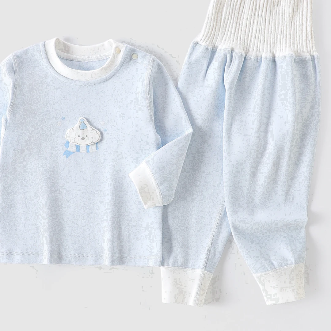 抹纸双层连体爬服面包熊55044