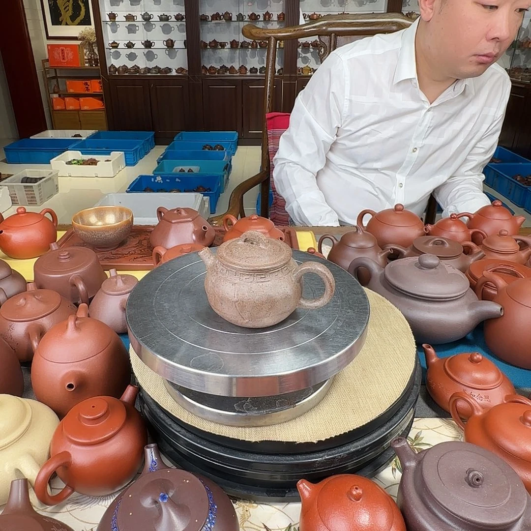 茶壶紫砂手捏壶柴烧