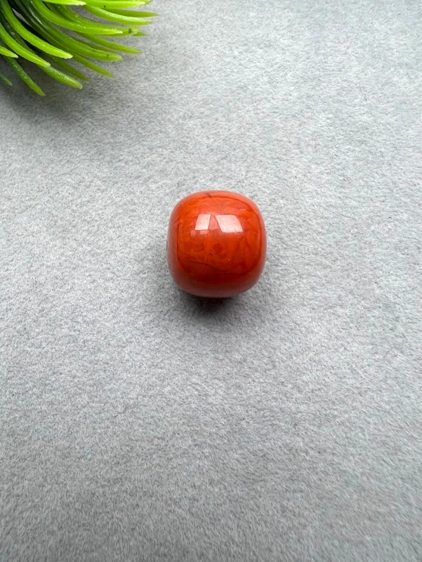 【家喻珠宝】L33南红满肉柿子红火焰老型14-15mm