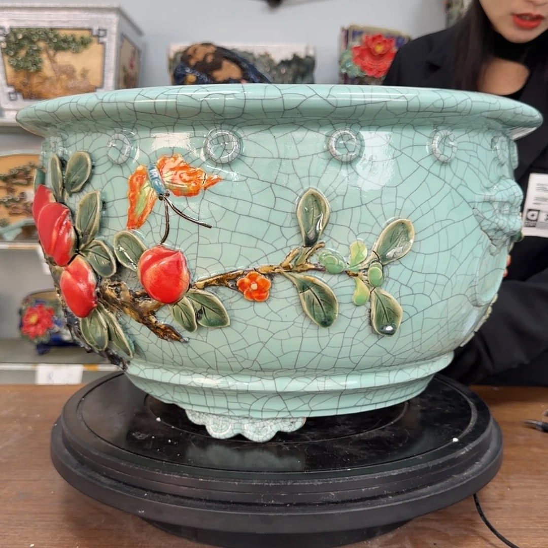 红陶青**林石湾盆500