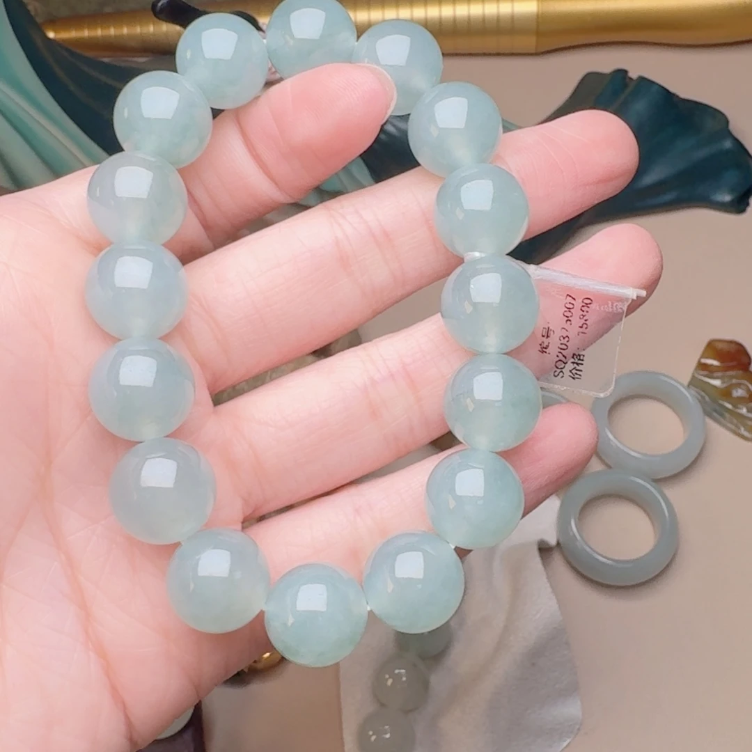 翡翠未镶嵌手链天然缅甸A货翡翠