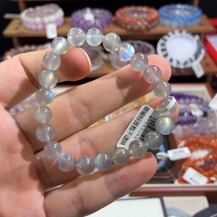 未镶嵌手串月光石8.8m灰月光