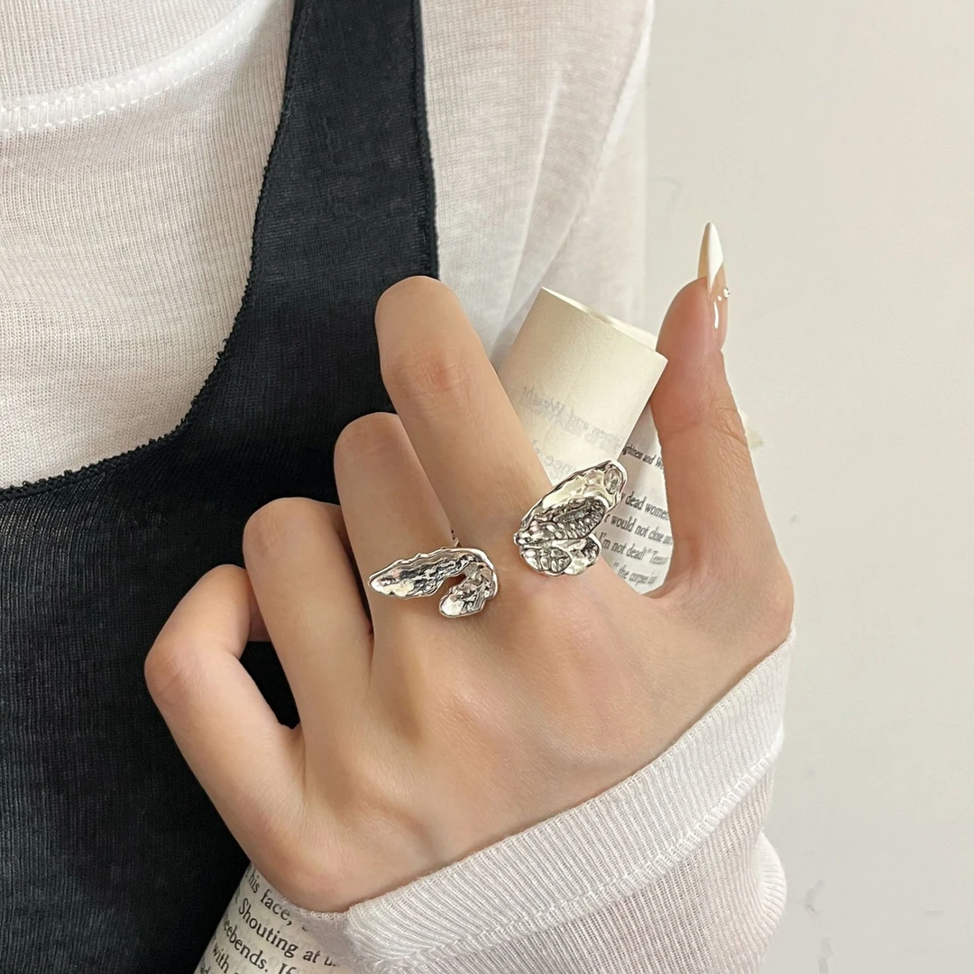 法式复古不规则戒指女开口调节小众高级感简约时尚个性轻奢百搭