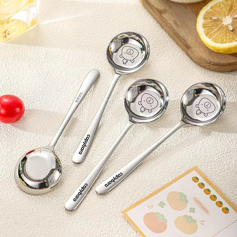 316不锈钢勺子长柄加深汤匙家用个人专用调羹吃饭勺网红创意