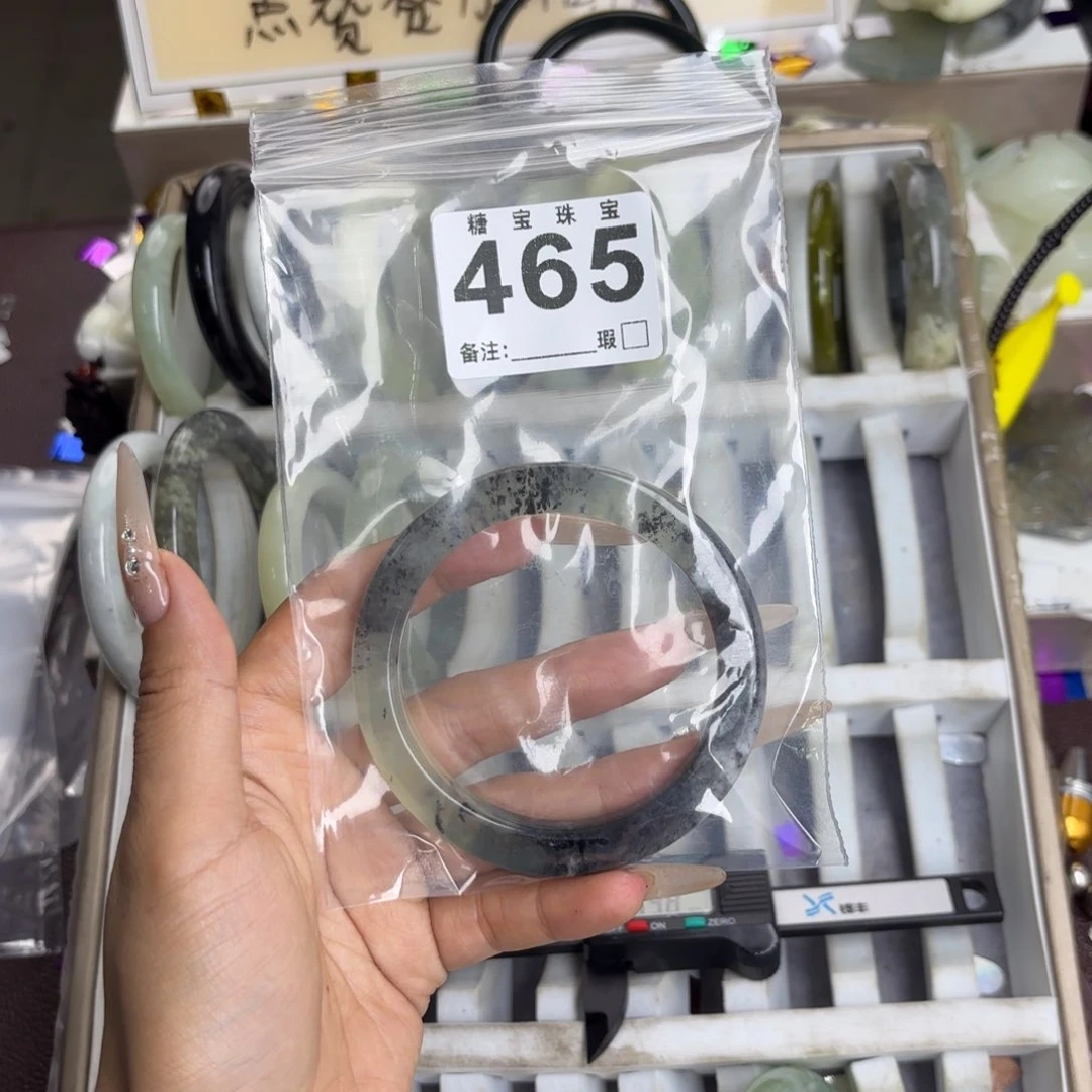 未镶嵌蛇纹石玉手镯小*宝