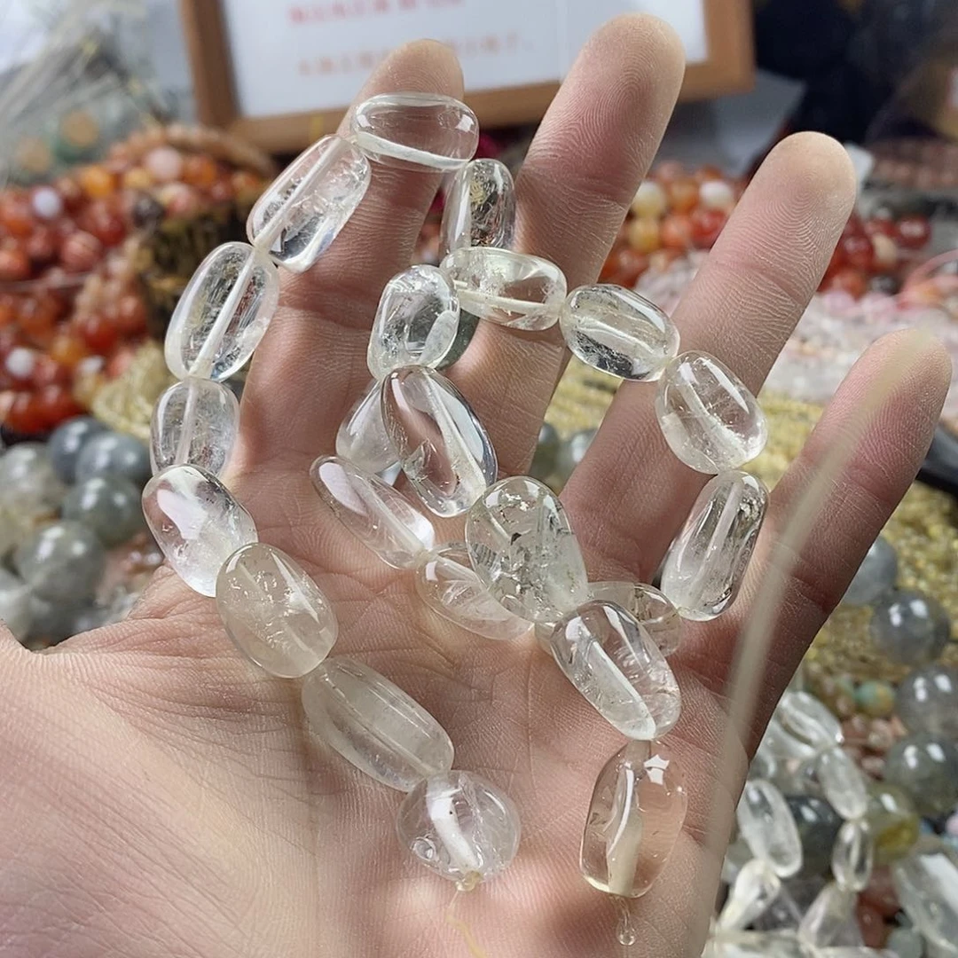 玛瑙/玉髓珠宝半成品未镶嵌没***的一条天然白水晶B238